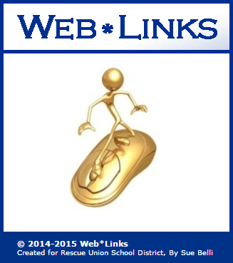Web Links. A gold stick figure surfing a gold computer mouse